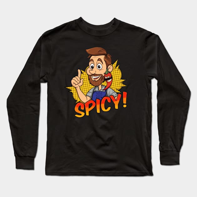 Spicy Jack Long Sleeve T-Shirt by Galaxy Apparel